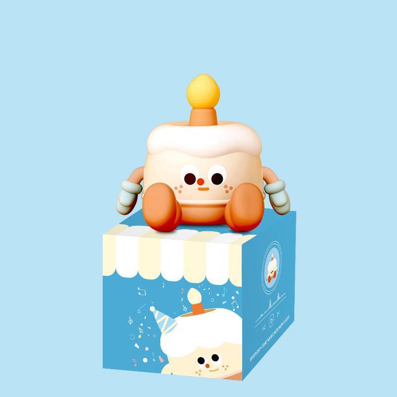 Birthday Cake Night Light with Soft Glow Candle
