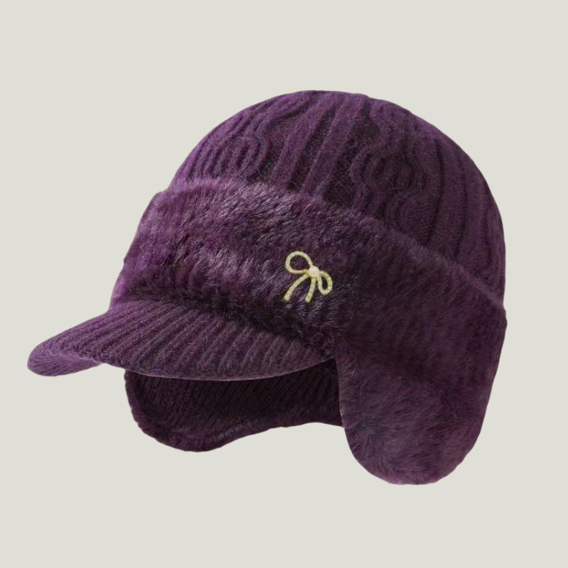 Winter Trapper Hat with Ear Flaps and Visor