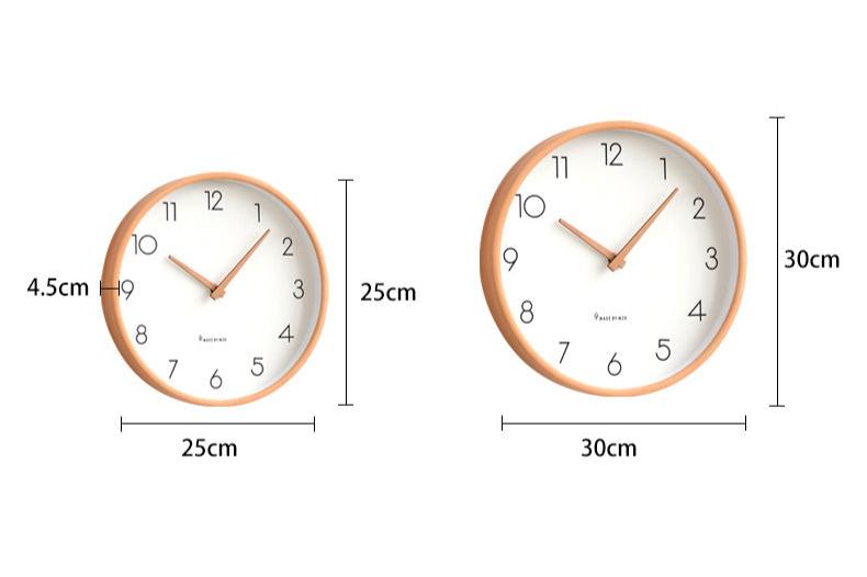 Nordic Minimalist Silent Wooden Wall Clock