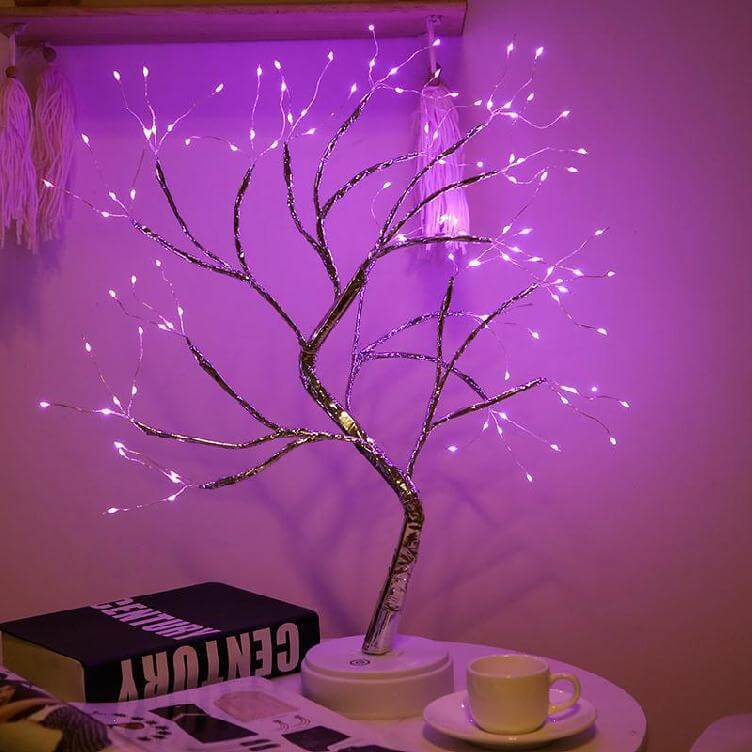 LED Table Lamp with Colorful Tree Lights and Touch Switch