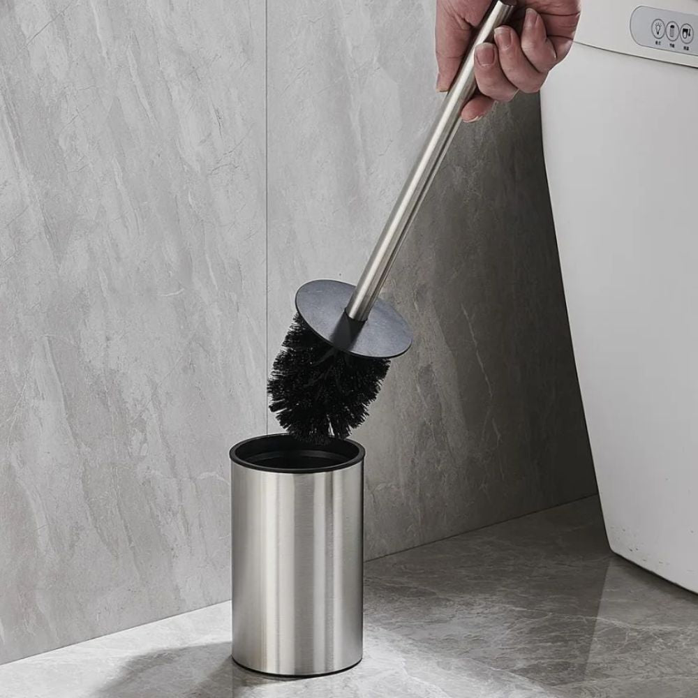 Stainless Steel Standing Toilet Brush Set