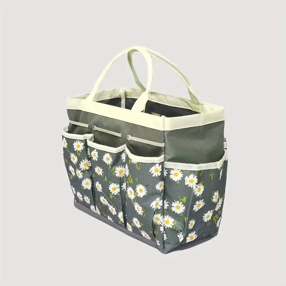Floral Oxford Garden Tool Organizer Bag