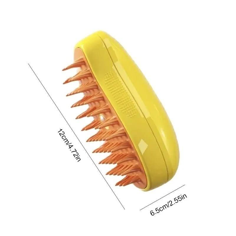 Steam Brush for Pets with Gentle Grooming and Hair Removal
