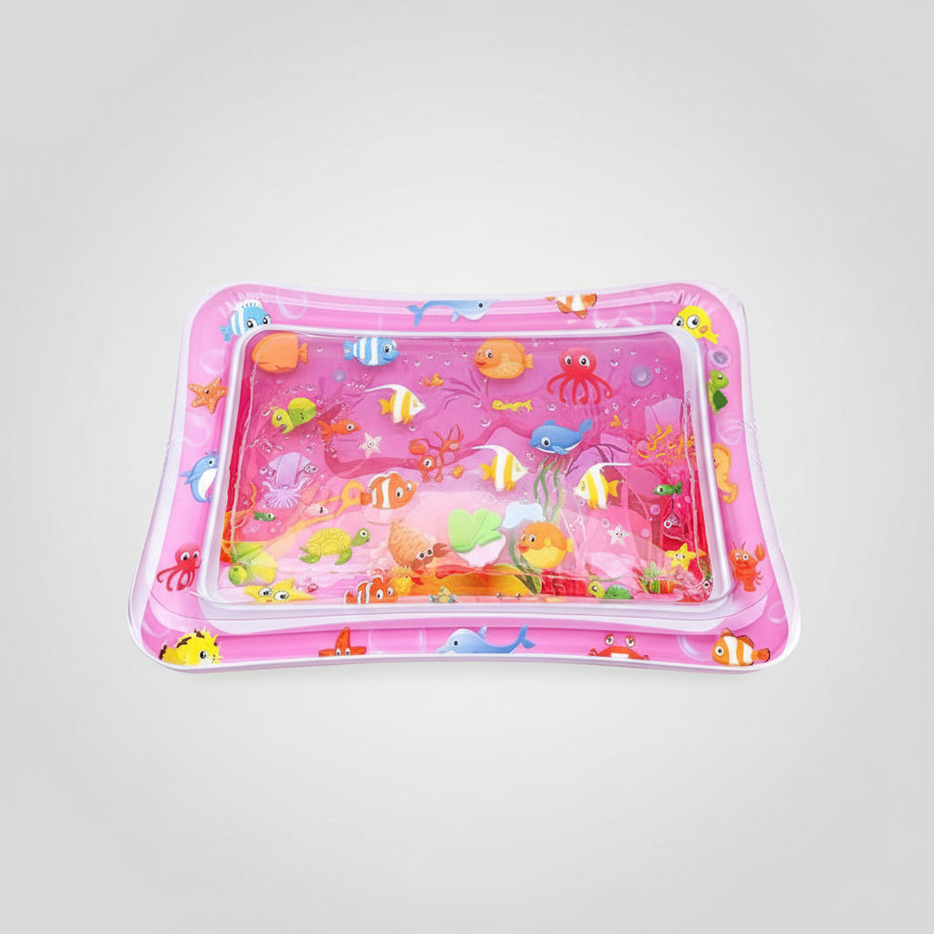 Inflatable Baby Tummy Time Water Play Mat with Sea Animals