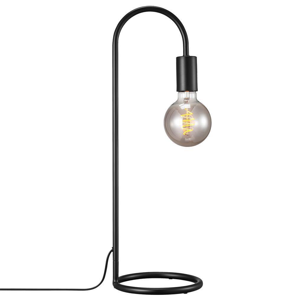 Black Industrial Table Lamp in Steel Finish