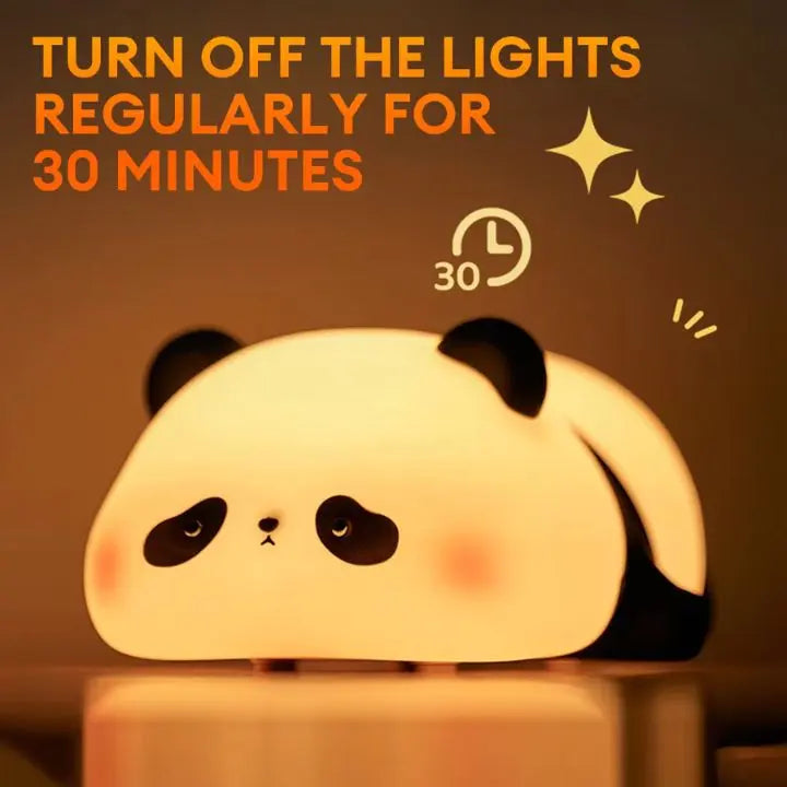 Rechargeable Panda Night Light - Soft Silicone with Warm White Glow