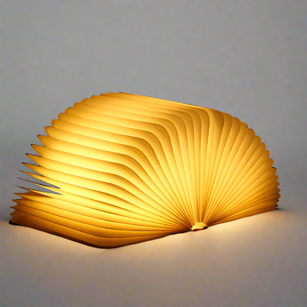LED Book-Shaped Table Lamp with Energy-Efficient Warm White Light