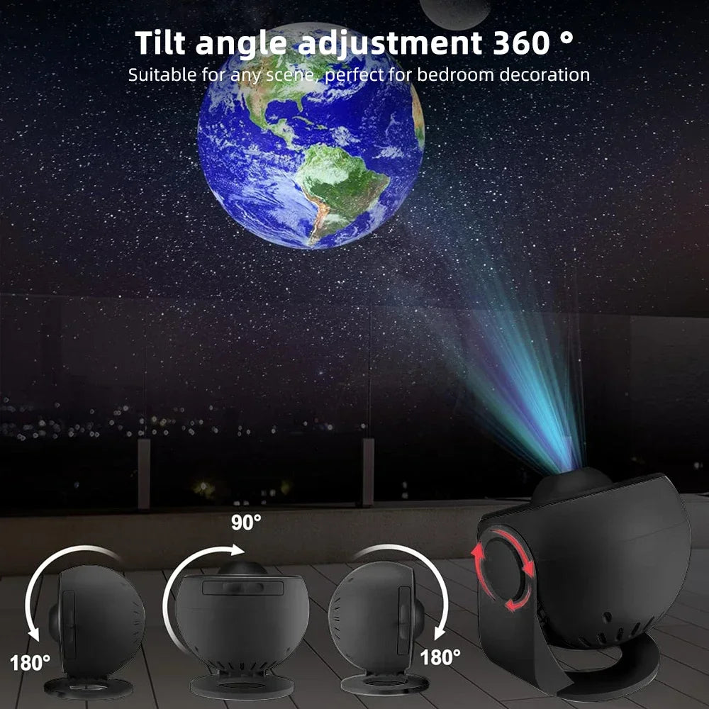 Galaxy Projector with 12 Color Modes and Timer - Starry Night Light