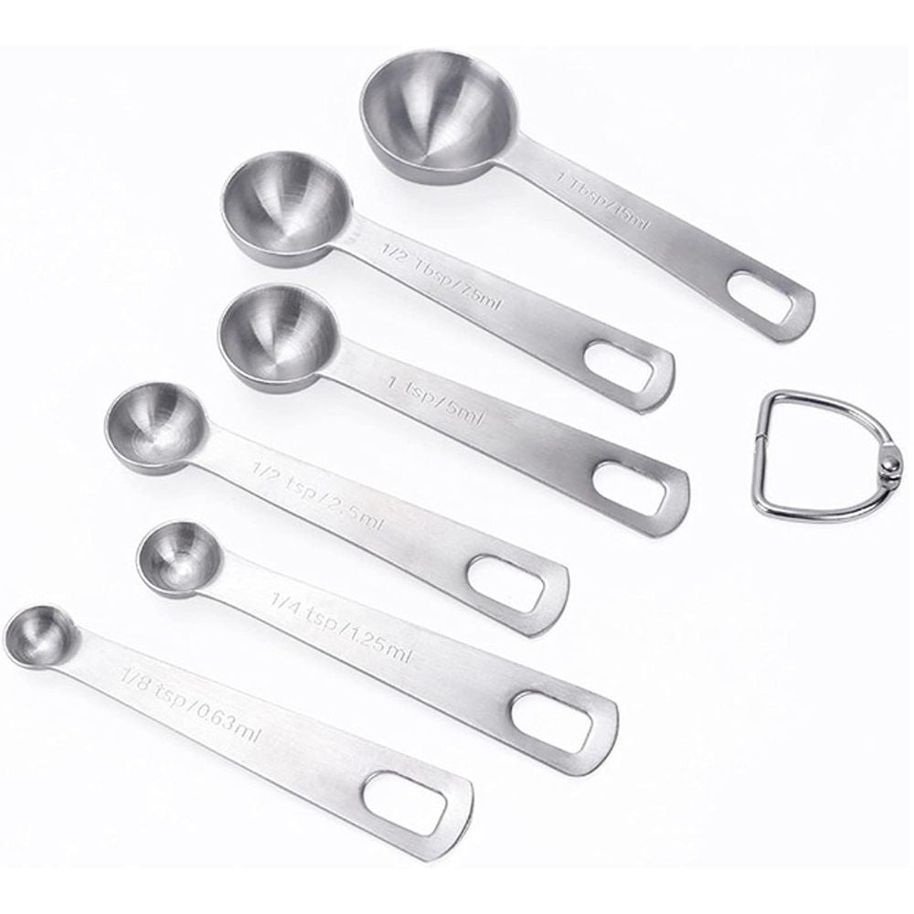 Stainless Steel Measuring Spoons Set - 6 Piece