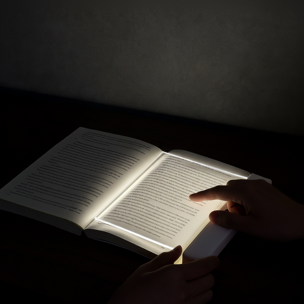 USB Rechargeable Ultra Thin LED Book Light with Timer and Adjustable Brightness