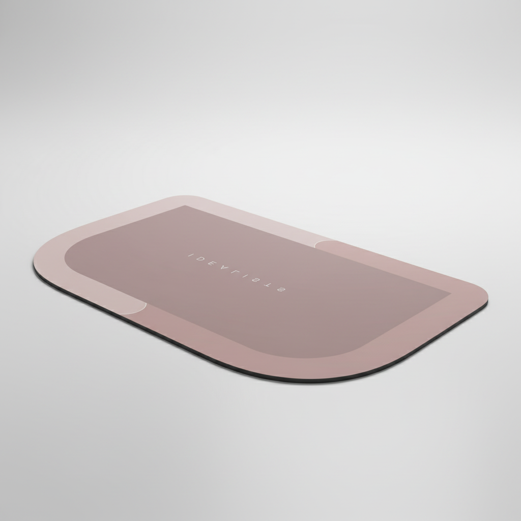 Non-Slip Rectangular Bath Mat with Quick-Dry Comfort Layer
