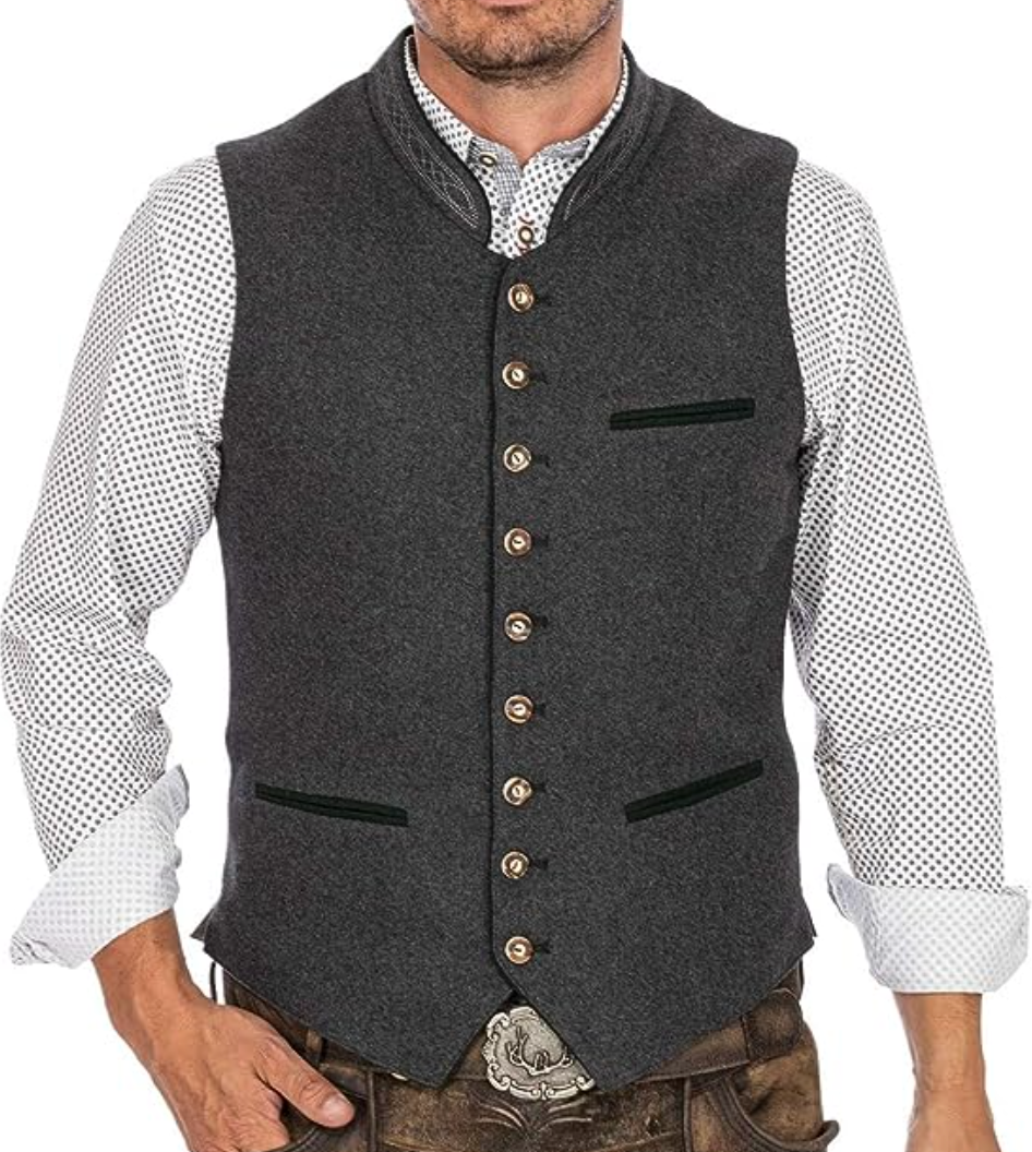 Stylish Traditional Men's Vest with Modern Accents