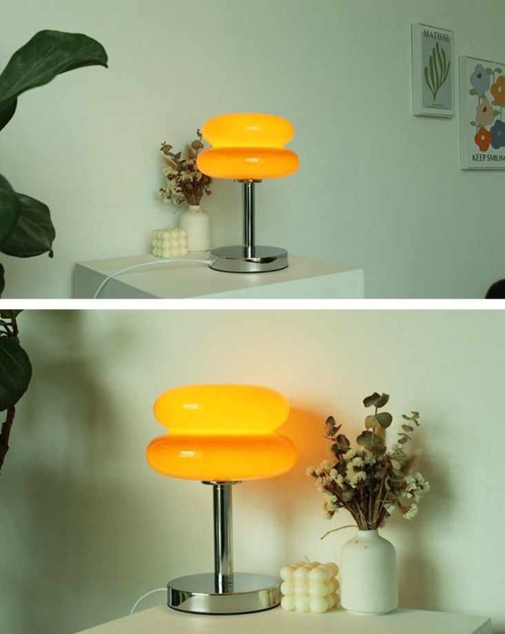 Macaron Glass Dimming Table Lamp with LED Lights