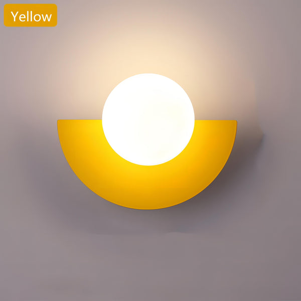 Nordic Half-Circle LED Wall Lamp in 6 Colors