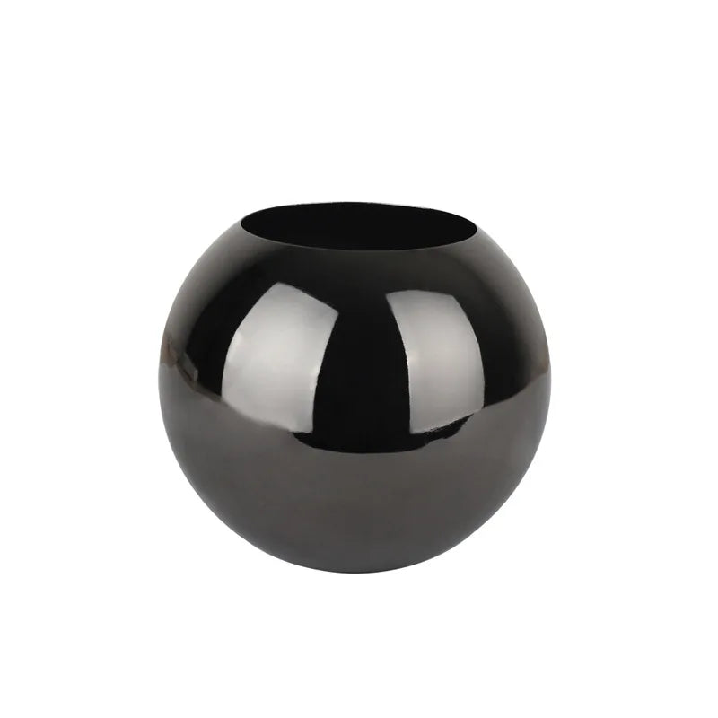 Stainless Steel Scandinavian Flower Vase in Gold, Black, and Rose Gold