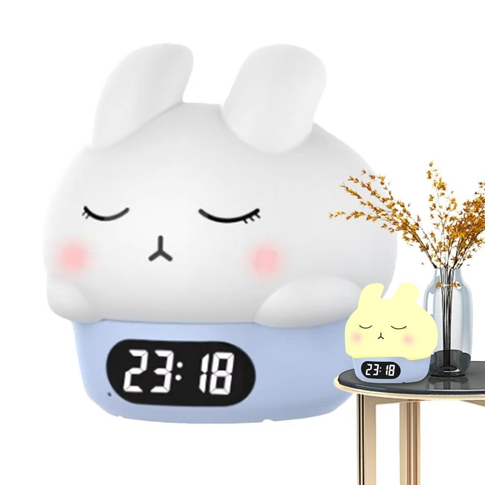 Bunny Digital Alarm Clock with Sleep Trainer and Night Light