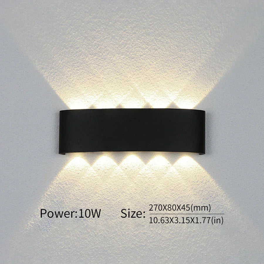 Modern LED Wall Lamp for Indoor and Outdoor Use, Weatherproof Aluminum Design