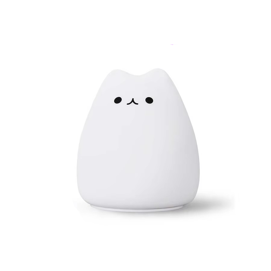 Silicone Cat Night Light with 7-Color Touch Sensor