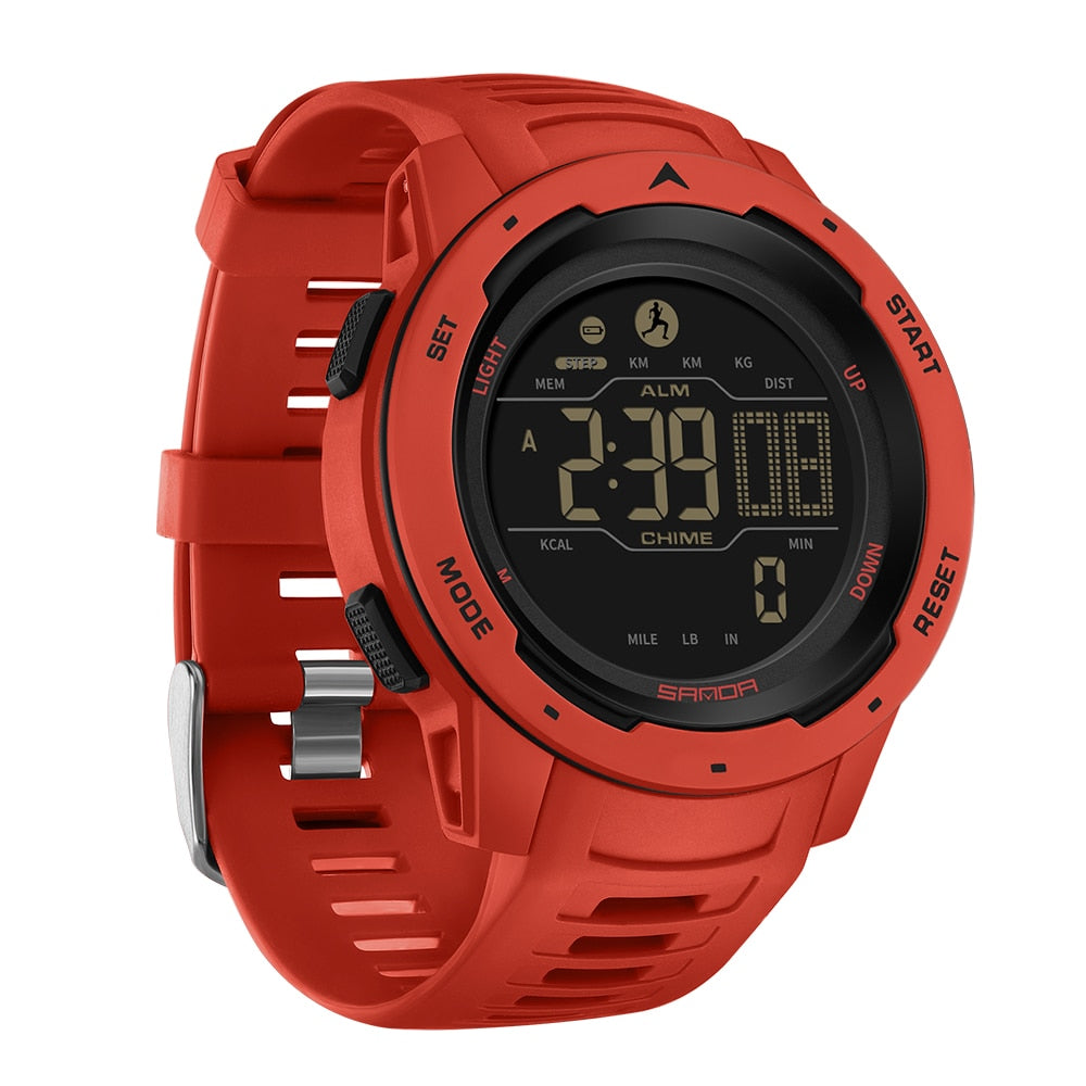 Waterproof Digital Military Pedometer Watch