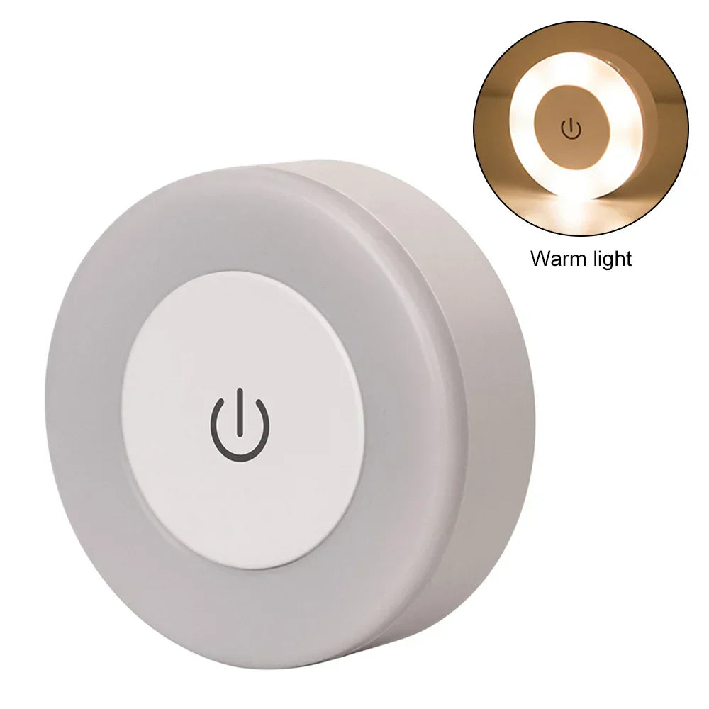 Magnetic Touch LED Night Light - USB Rechargeable, Dimmable Warm & Cool Light
