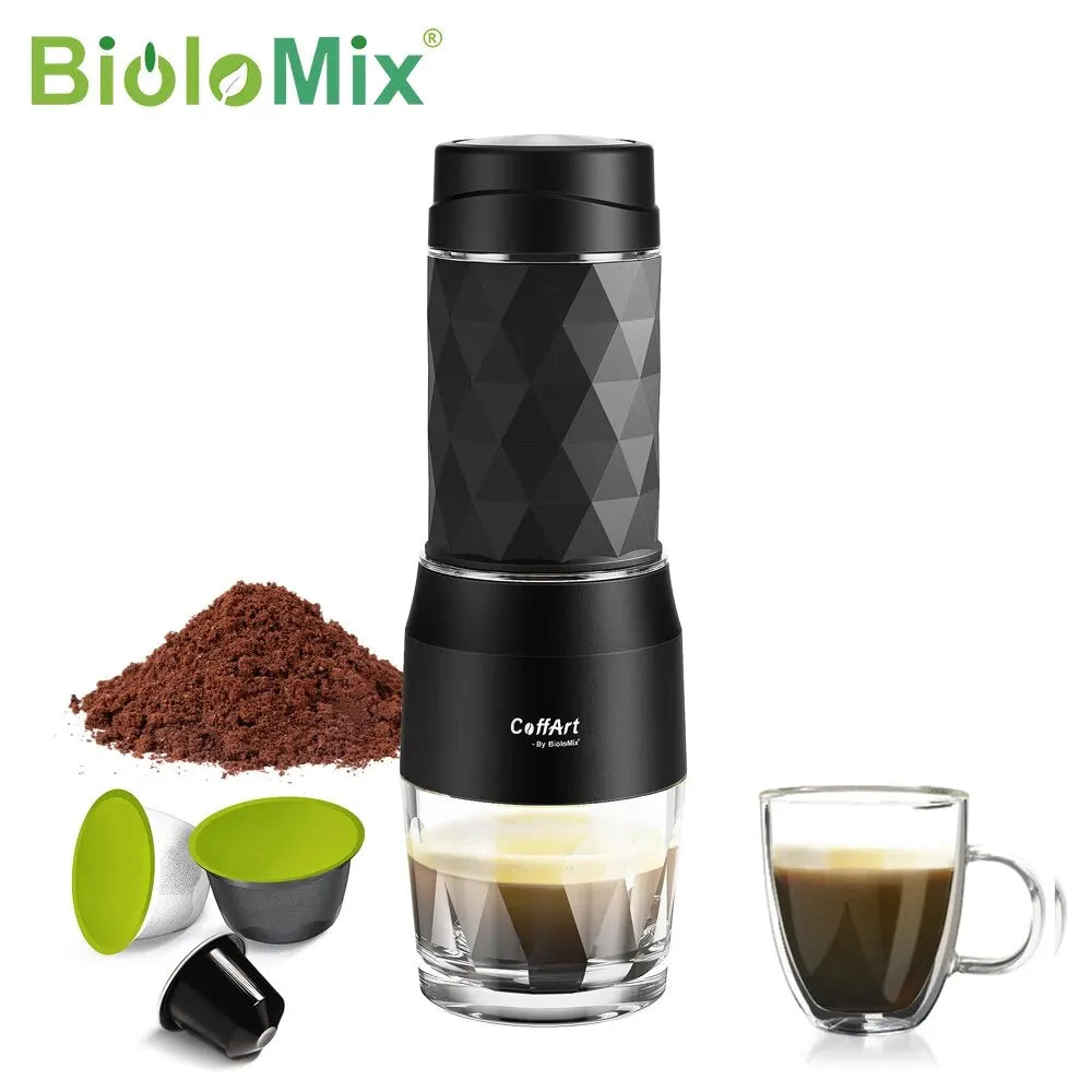 Portable Manual Espresso Maker for Travel with 3-in-1 Brewing Options