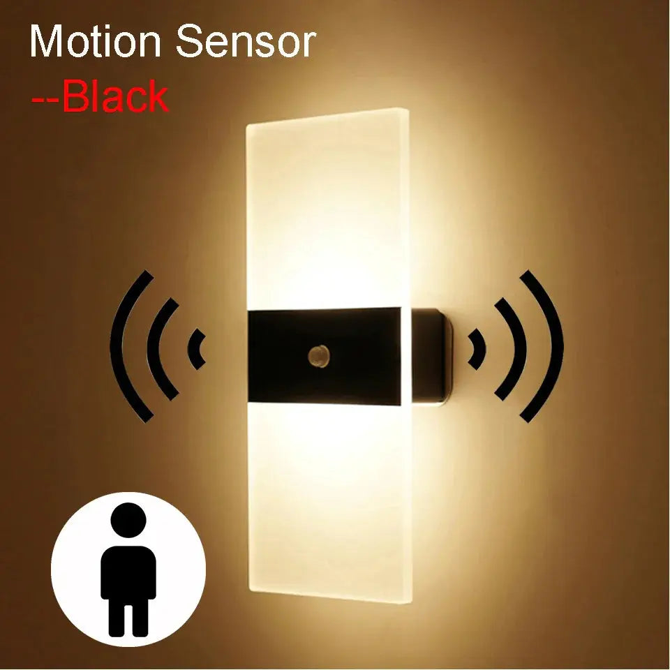 USB Rechargeable Touch Panel Wall Light - Modern Acrylic Design