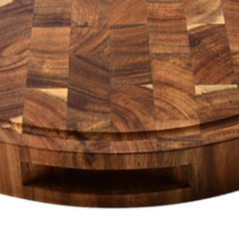 Thick Round Acacia Butcher Block Cutting Board