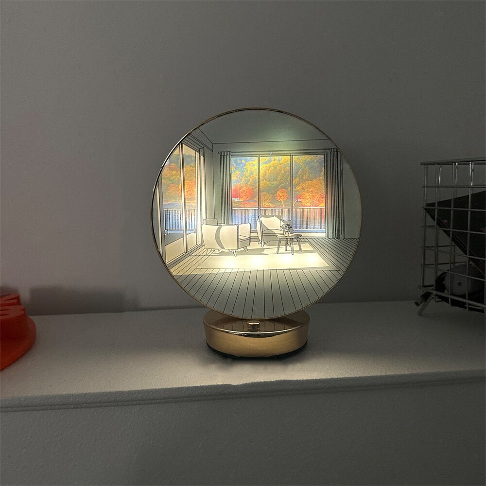Artistic Orb Table Lamp with Touch Dimmer