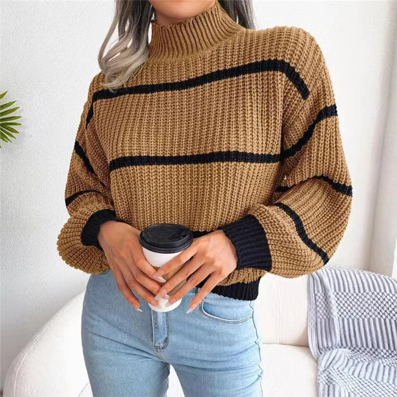 Naelya - Monochrome Striped Sweater