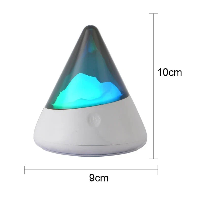 Cordless LED Iceberg Night Lamp with Soft Warm Glow