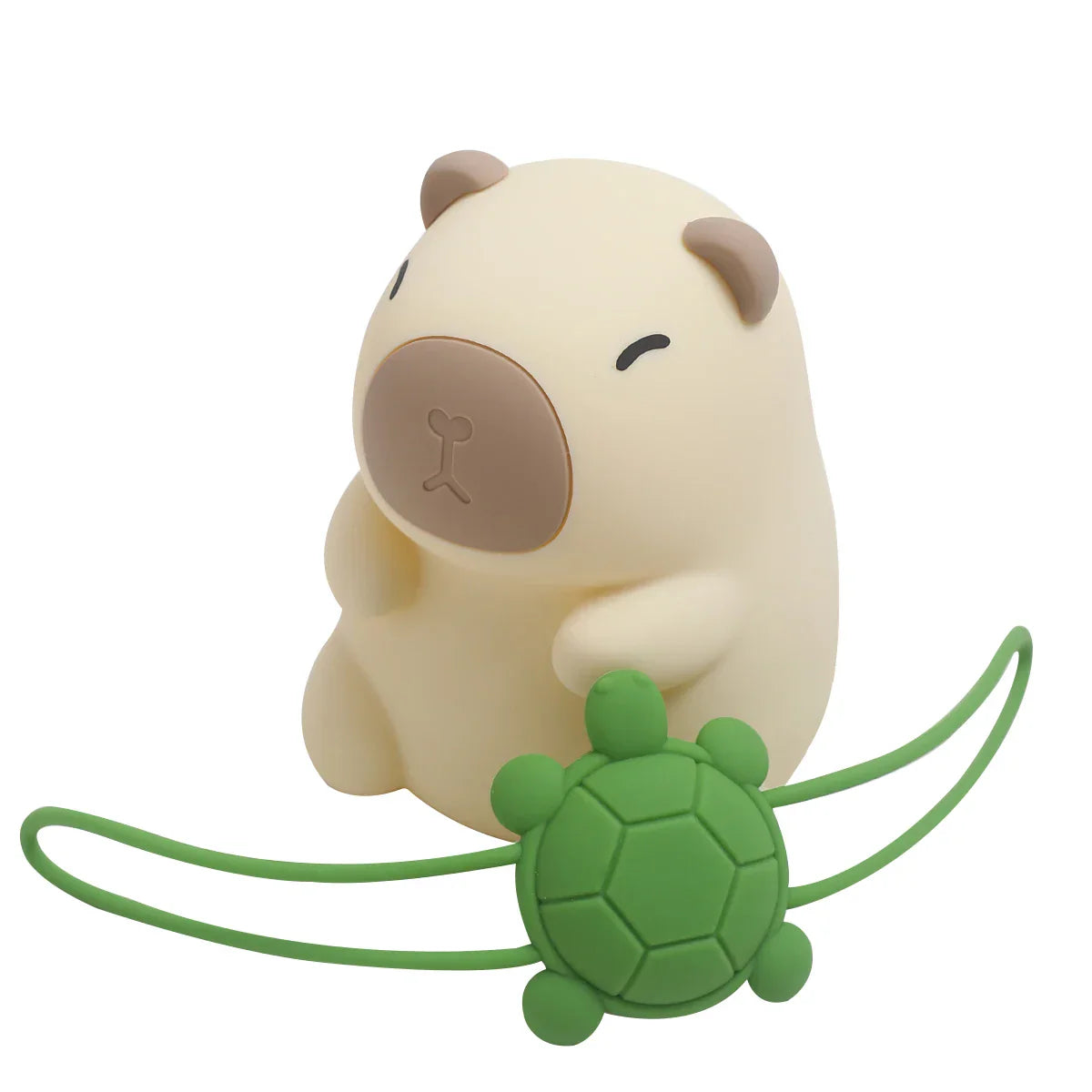 Silicone Capybara Night Light - Dimmable Warm White & RGB, Rechargeable