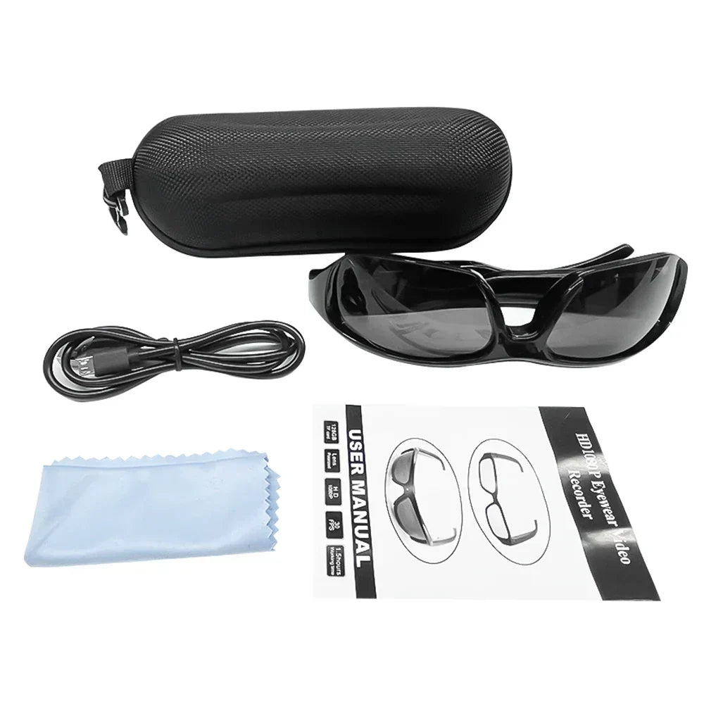 1080P Sports Camera Glasses with Hands-Free Recording