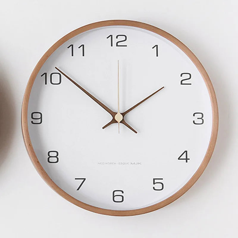 Wood and Glass Minimalist Wall Clock