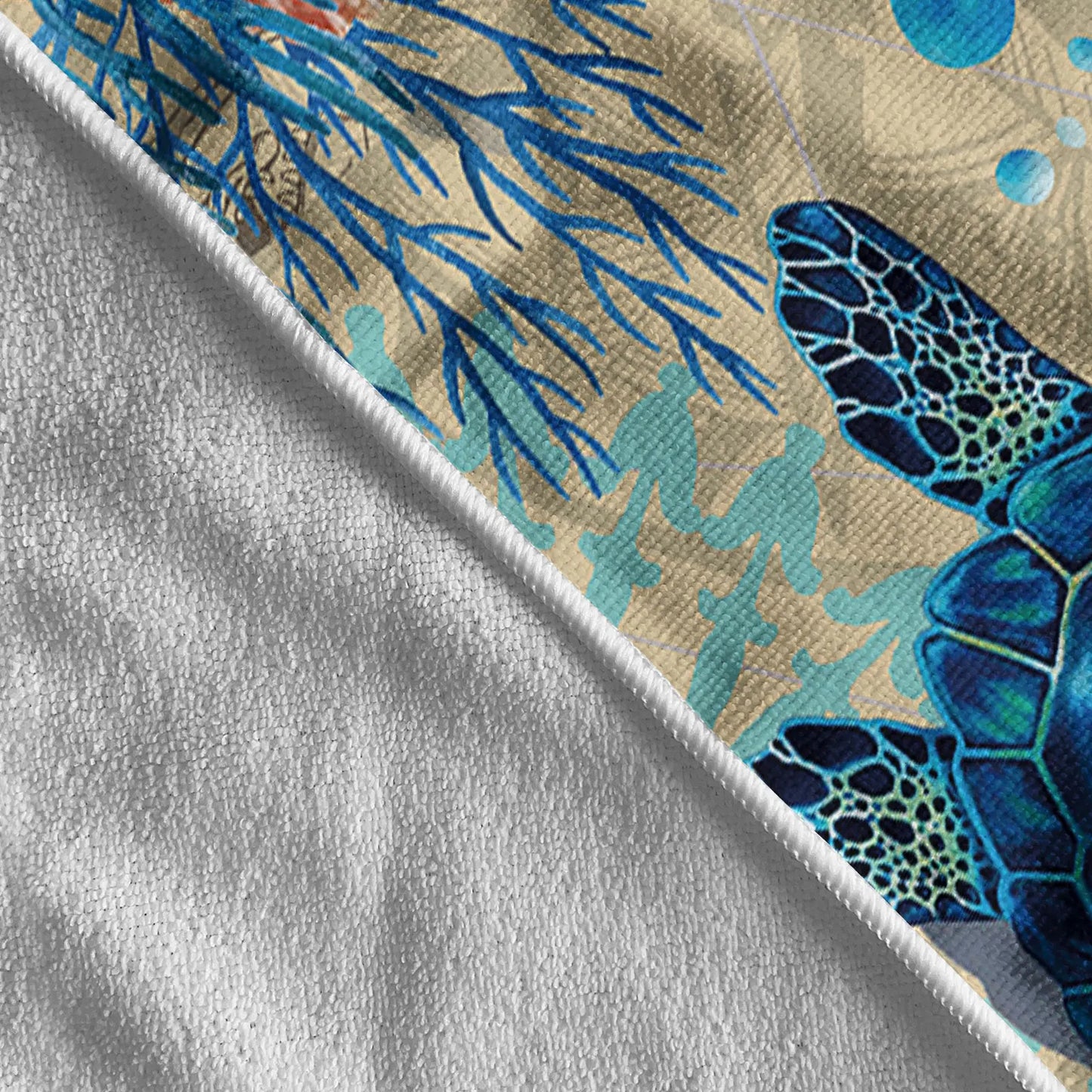 Highly Absorbent Turtle Motif Travel Towel