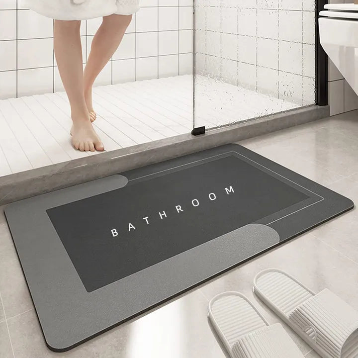 Highly Absorbent Non-Slip Bath Mat - Quick Dry Rubber Mat