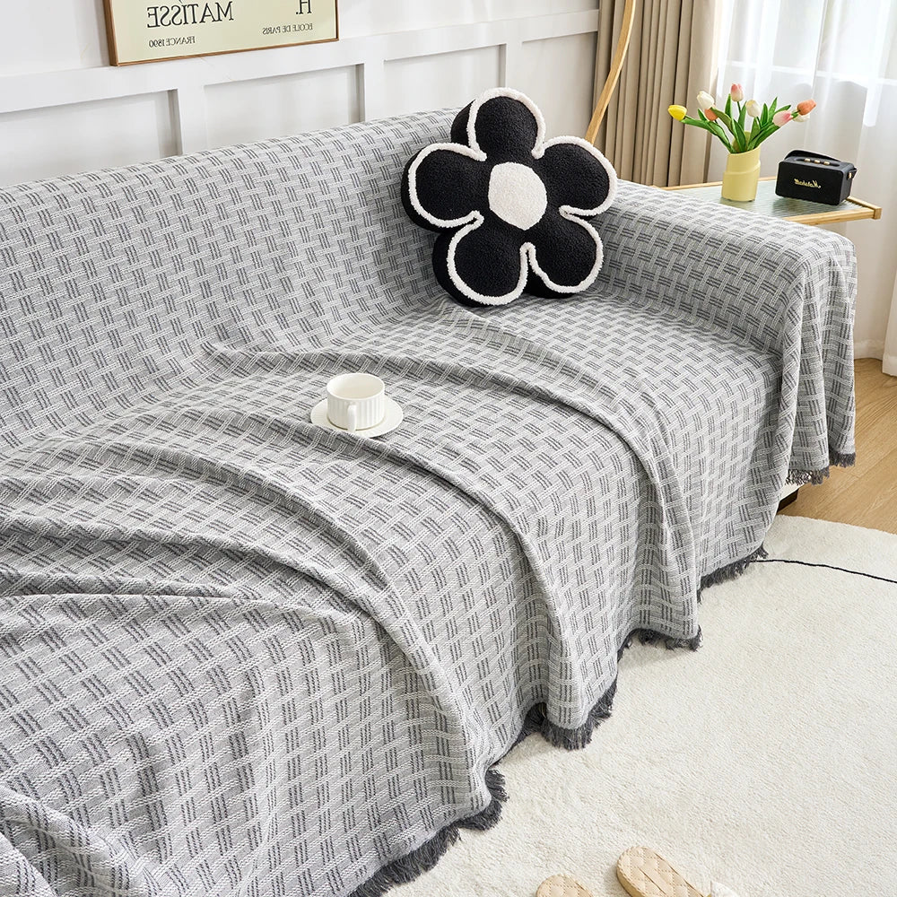 Reversible Sofa Cover for 3-4 Seater Sofas, Washable Dual-Sided Couch Protector