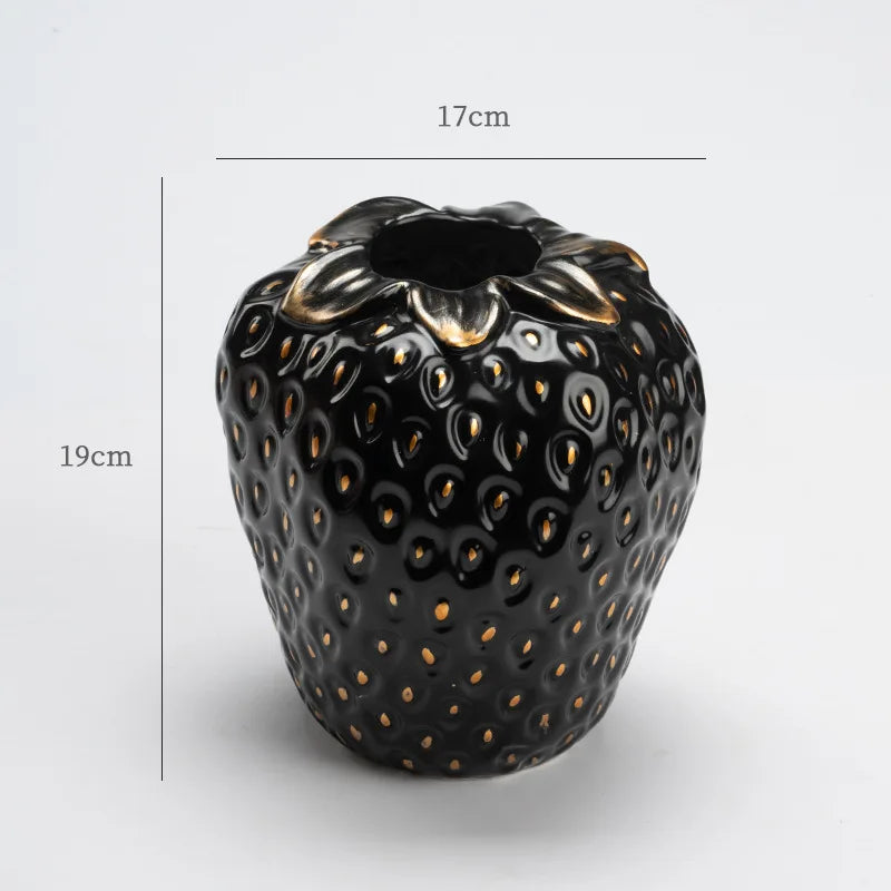 Ceramic Strawberry Vase for Unique Floral Displays