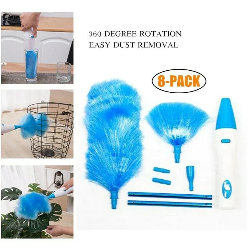 Electric Dust Sweeper with 2-in-1 Brush System