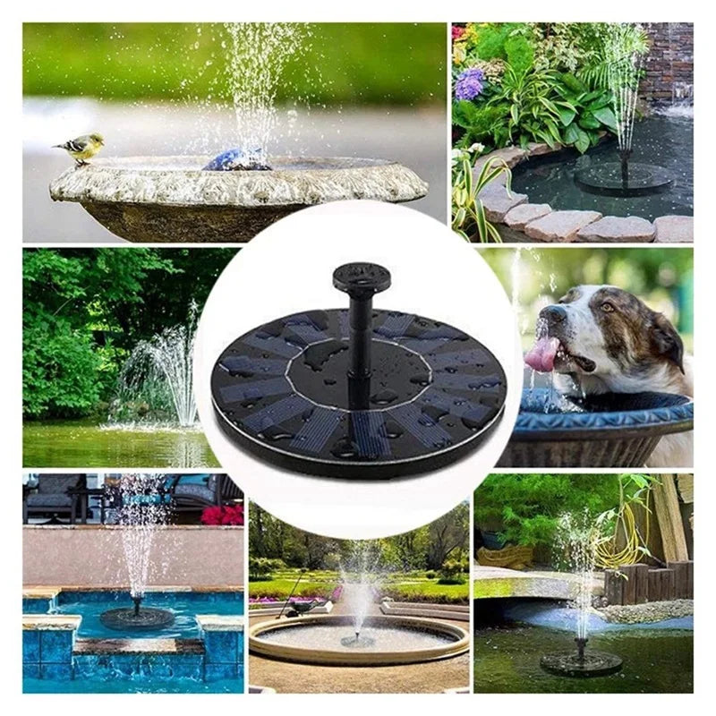 Solar-Powered Floating Fountain with 8 Fountain Heads