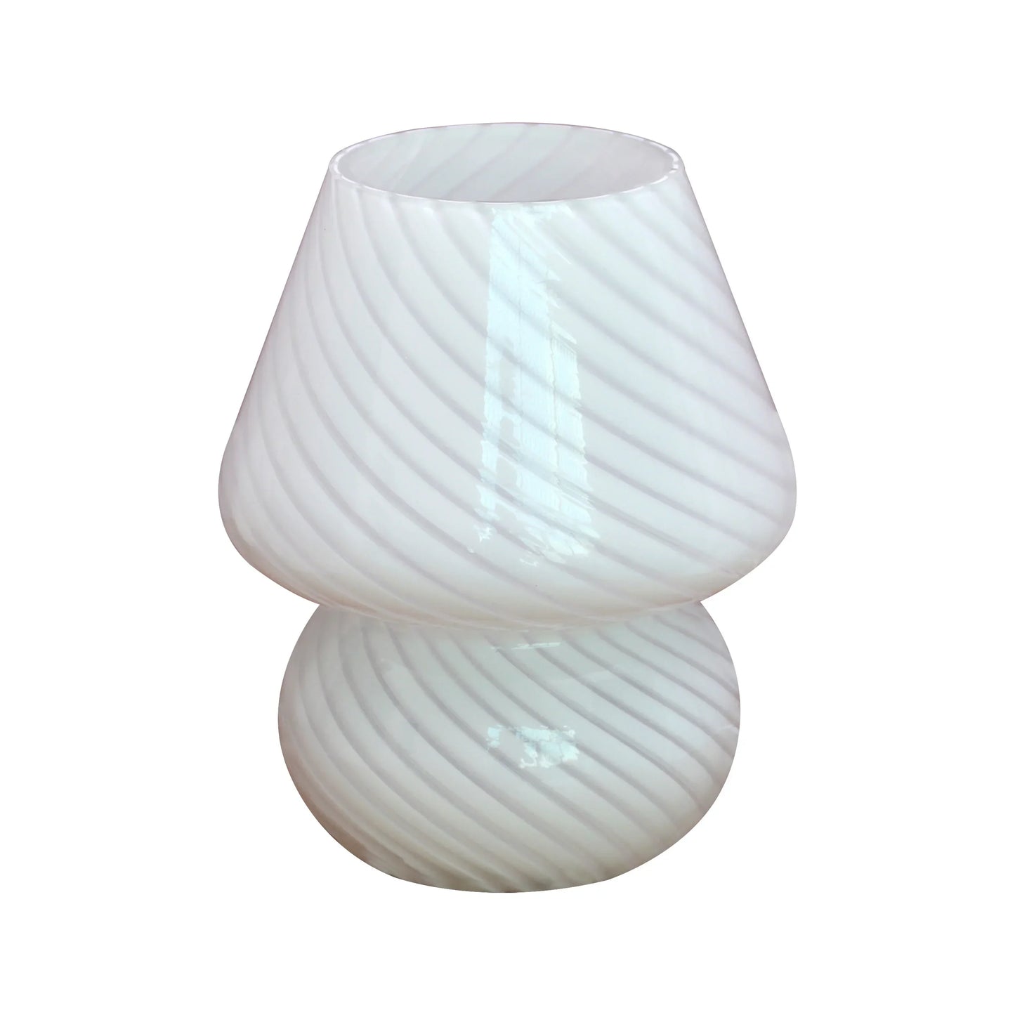 Murano Glass Mushroom Desk Lamp with Vintage Stripes