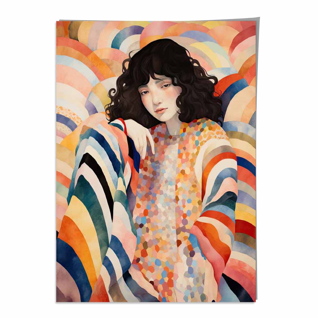 Colorful Abstract Playful Women's Art Print