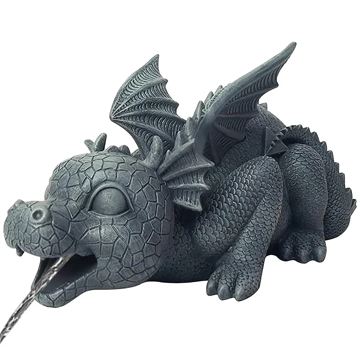 Realistic Water-Spraying Dragon Statue for Garden Decoration