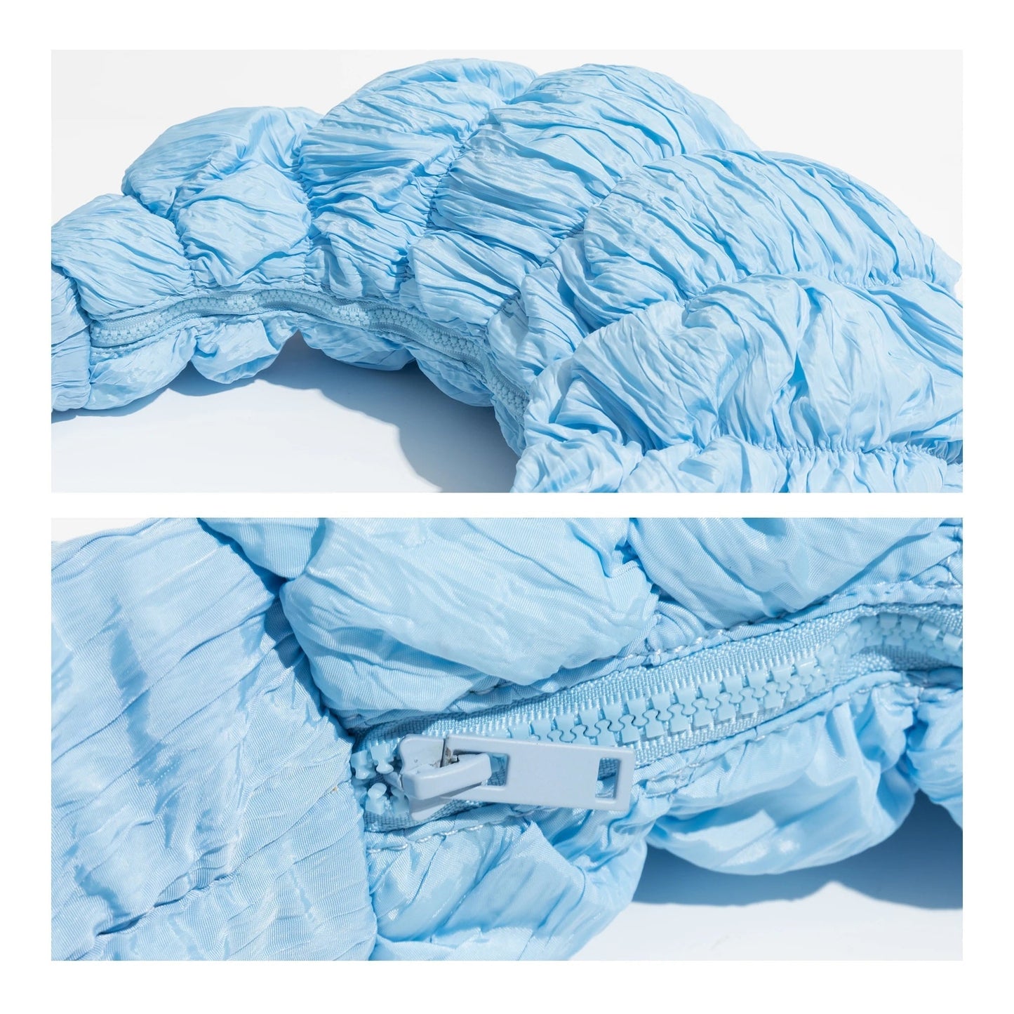 Puff Croissant Shoulder Bag - Lightweight Nylon Tote