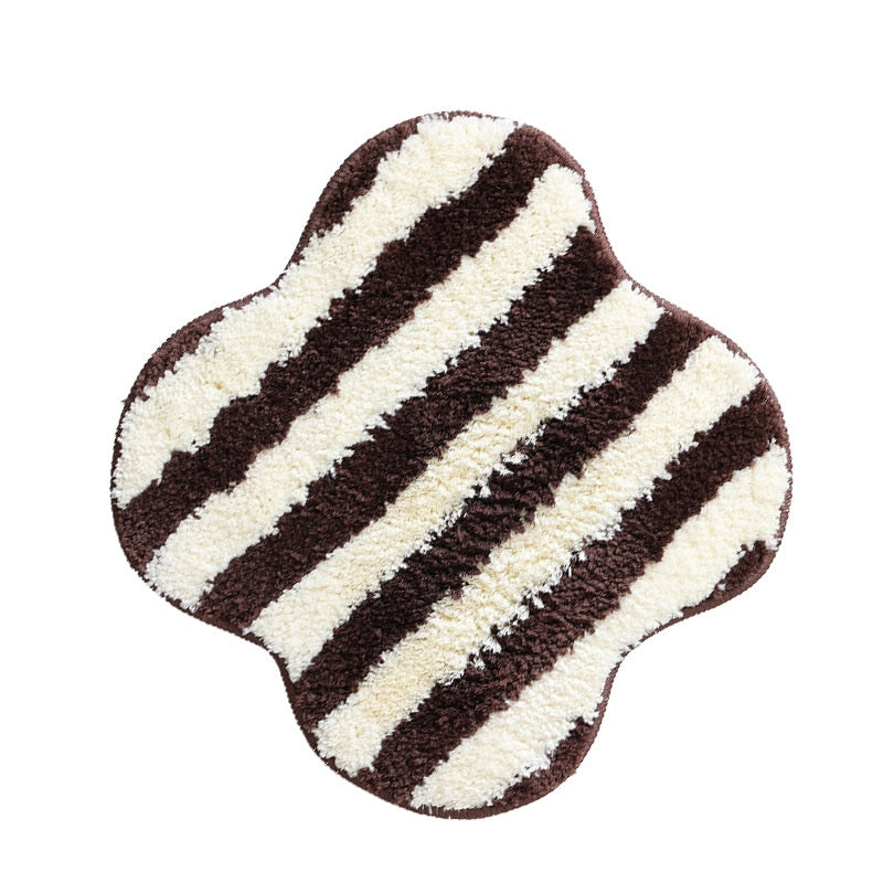 Quilted Striped Chair Cushion with Plush Padding