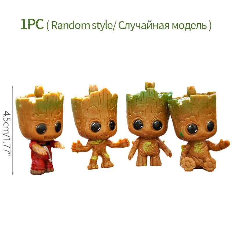 Miniature Groot Figure - Playful Resin Office Decoration