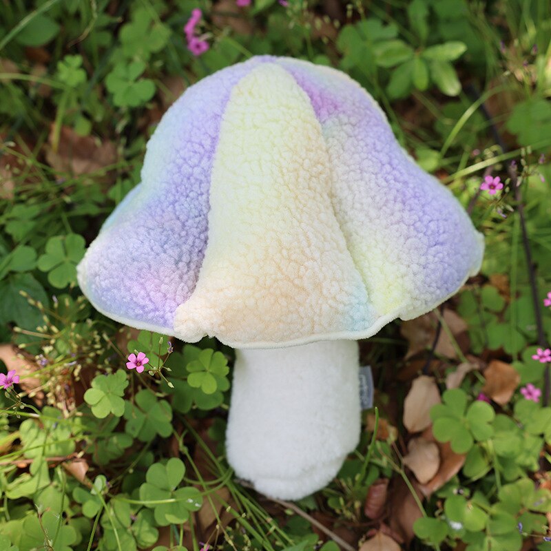 Fluffy Mushroom Shaped Pillow - Soft Polyester Cushion