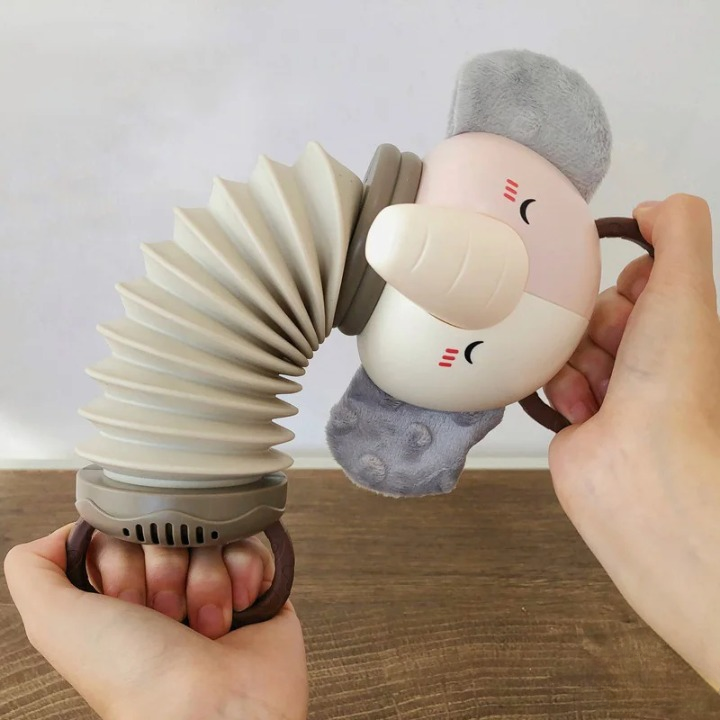 Dual-Function Baby Accordion and Rattle - Enhance Sensory Development with Calming Sounds