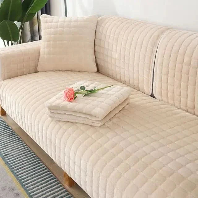 Plush Velvet Anti-Slip Sofa Cover
