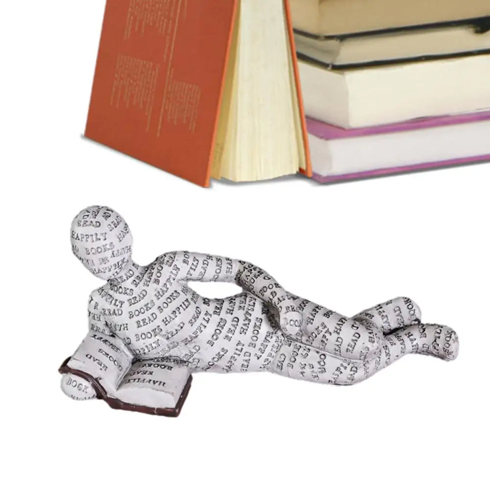 Sitting Reading Figure Decorative Accent for Book Lovers