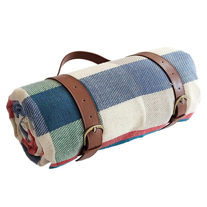 Waterproof Picnic Blanket with Soft Foam Filling and Carry Handles